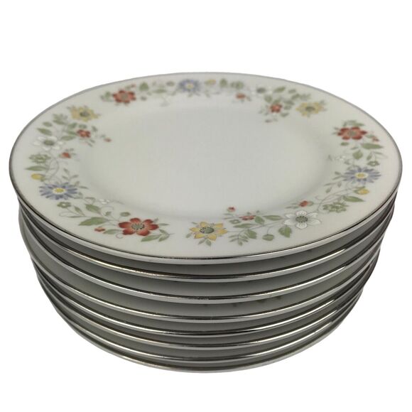 International China Cotillion York 3835 Set 8 Bread Plates 6.25'' Floral Japan - Picture 1 of 16